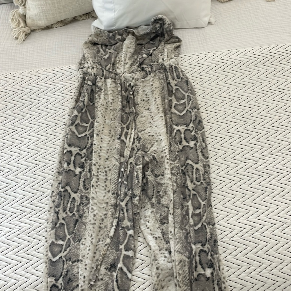 Snake print jumpsuit